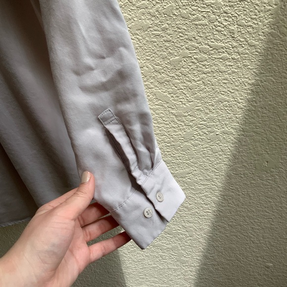 DONATED- Soft light gray button down - Picture 6 of 8